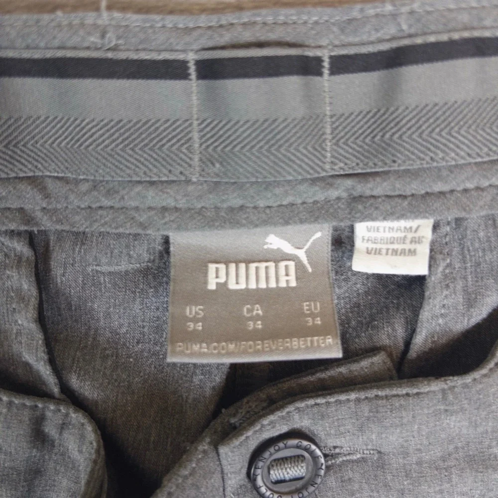 Puma Golf Shorts Mens 34 Gray Heathered Performance Active Athletic Casual
